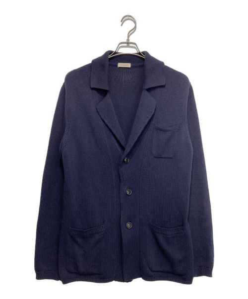 Cruciani（クルチアーニ）CRUCIANI (クルチアーニ) ニットテーラードジャケット ネイビー サイズ:50の古着・服飾アイテム