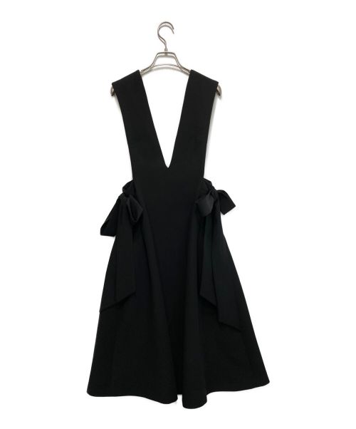 Aveniretoile（アベニールエトワール）Aveniretoile (アベニールエトワール) サイドリボンジャンパースカート ブラック サイズ:36の古着・服飾アイテム