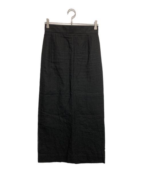 Demi-Luxe Beams（デミルクス ビームス）Demi-Luxe BEAMS (デミルクス ビームス) リネンタイトロングスカート ブラック サイズ:38の古着・服飾アイテム