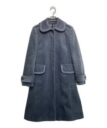 MIU MIU（ミュウミュウ）の古着「コーデュロイパイピングコート」｜ブルー