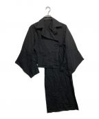 YOHJI YAMAMOTOヨウジヤマモト）の古着「アシンメトリー ロングシャツ」｜ブラック