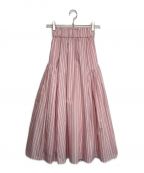 TSURU by MARIKO OIKAWAツルバイマリコオイカワ）の古着「ストライプスカート」｜ピンク