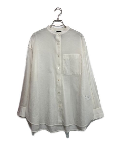 N.O.R.C（ノーク）N.O.R.C (ノーク) オーガンジーバンドカラーシャツ ホワイト サイズ:1の古着・服飾アイテム