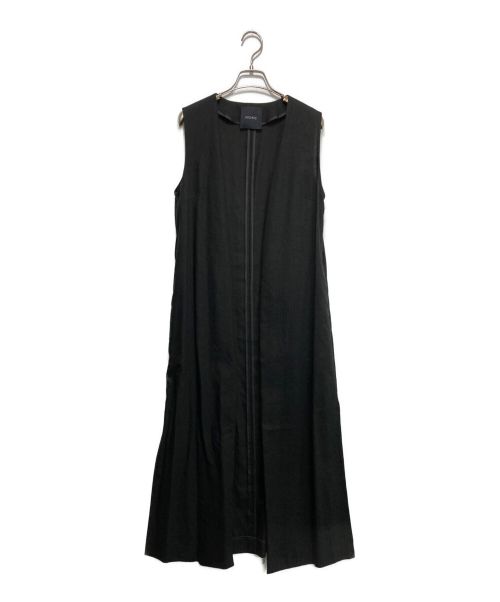 N.O.R.C（ノーク）N.O.R.C (ノーク) リネンロングベスト ブラック サイズ:1 未使用品の古着・服飾アイテム