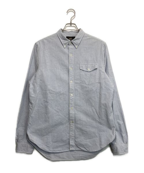 RRL（ダブルアールエル）RRL (ダブルアールエル) ストライプBDシャツ ブルー×ホワイト サイズ:Lの古着・服飾アイテム