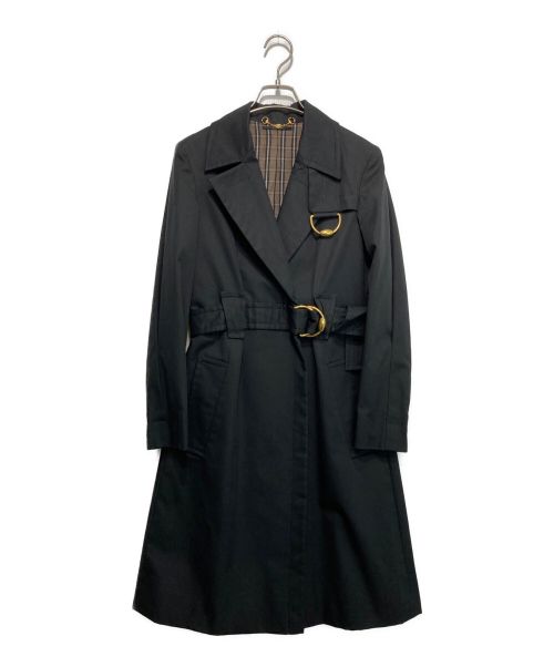GUCCI（グッチ）GUCCI (グッチ) ホースビットベルト付きロングコート ブラック サイズ:40の古着・服飾アイテム