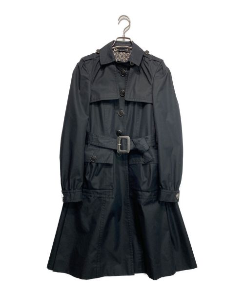 GUCCI（グッチ）GUCCI (グッチ) ロゴボタン付きシングルトレンチコート ブラック サイズ:40の古着・服飾アイテム