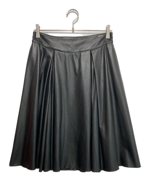 FOXEY NEWYORK（フォクシーニューヨーク）FOXEY NEWYORK (フォクシーニューヨーク) フェイクレザースカート ブラック サイズ:42 未使用品の古着・服飾アイテム