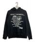 s'yte（サイト）の古着「French Terry Stitch Work Message＆Crow Hoodie /ロゴパーカー」｜ブラック