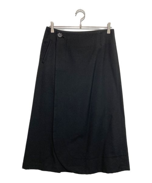 Y's（ワイズ）Y's (ワイズ) ボタンスカート ブラック サイズ:3の古着・服飾アイテム