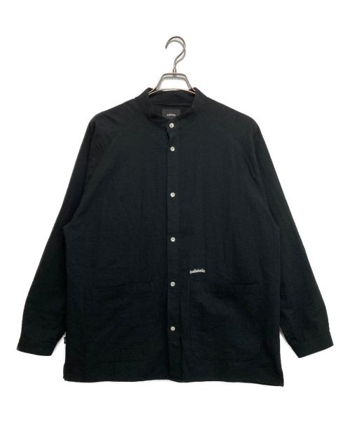 ballaholic（ボーラホリック）ballaholic (ボーラホリック) シアサッカー バンドカラーシャツ ブラック サイズ:Lの古着・服飾アイテム