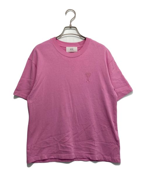 AMI Alexandre Mattiussi（アミ アレクサンドル マテュッシ）AMI Alexandre Mattiussi (アミ アレクサンドル マテュッシ) AMI DE COEUR Tシャツ ピンク サイズ:XSの古着・服飾アイテム
