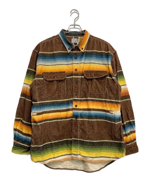 orSlow（オアスロウ）orSlow (オアスロウ) BEAMS (ビームス) メキシカンラグプリント長袖シャツ ブラウン サイズ:2 未使用品の古着・服飾アイテム