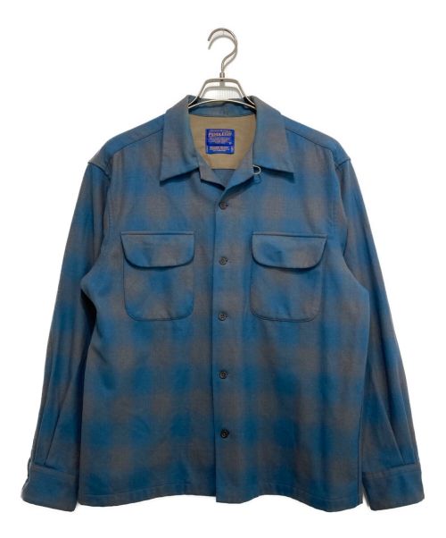 PENDLETON（ペンドルトン）PENDLETON (ペンドルトン) オンブレチェックボードシャツ ブルー×グレー サイズ:Mの古着・服飾アイテム