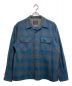 PENDLETON（ペンドルトン）の古着「オンブレチェックボードシャツ」｜ブルー×グレー