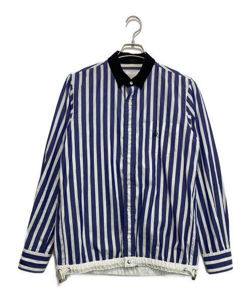 sacai（サカイ）sacai (サカイ) ストライプシャツ ブルー×ホワイト サイズ:Sの古着・服飾アイテム