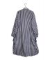 LOEFF (ロエフ) コットンブロードカイトシルエット五分袖ストライプシャツドレス ネイビー×ホワイト サイズ:1：10000円
