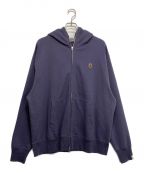 A BATHING APEアベイシングエイプ）の古着「ONE POINT RELAXED FIT HOODY /ロゴジップパーカー」｜パープル