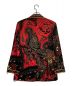 LEONARD FASHION (レオナールファッション) テーラードジャケット ブラック×レッド サイズ:LL：17000円