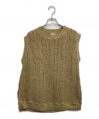 45Rフォーティーファイブアール）の古着「リネンの編み柄ノースリーブニット」｜ベージュ