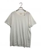Saint Laurent Parisサンローランパリ）の古着「ショルダーデザインTシャツ」｜ホワイト