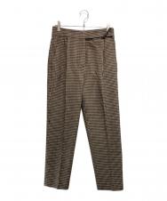 BRUNELLO CUCINELLI (ブルネロクチネリ) ウール混チェックパンツ ブラウン サイズ:40