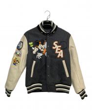 WIND AND SEA (ウィンダンシー) DISNEY (ディズニー) DISNEY STUDIUM JACKET グレー サイズ:S