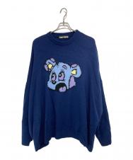 Candy Stripper (キャンディーストリッパー) CND PATCHWORK BEAR ニット ネイビー サイズ:SIZE 2