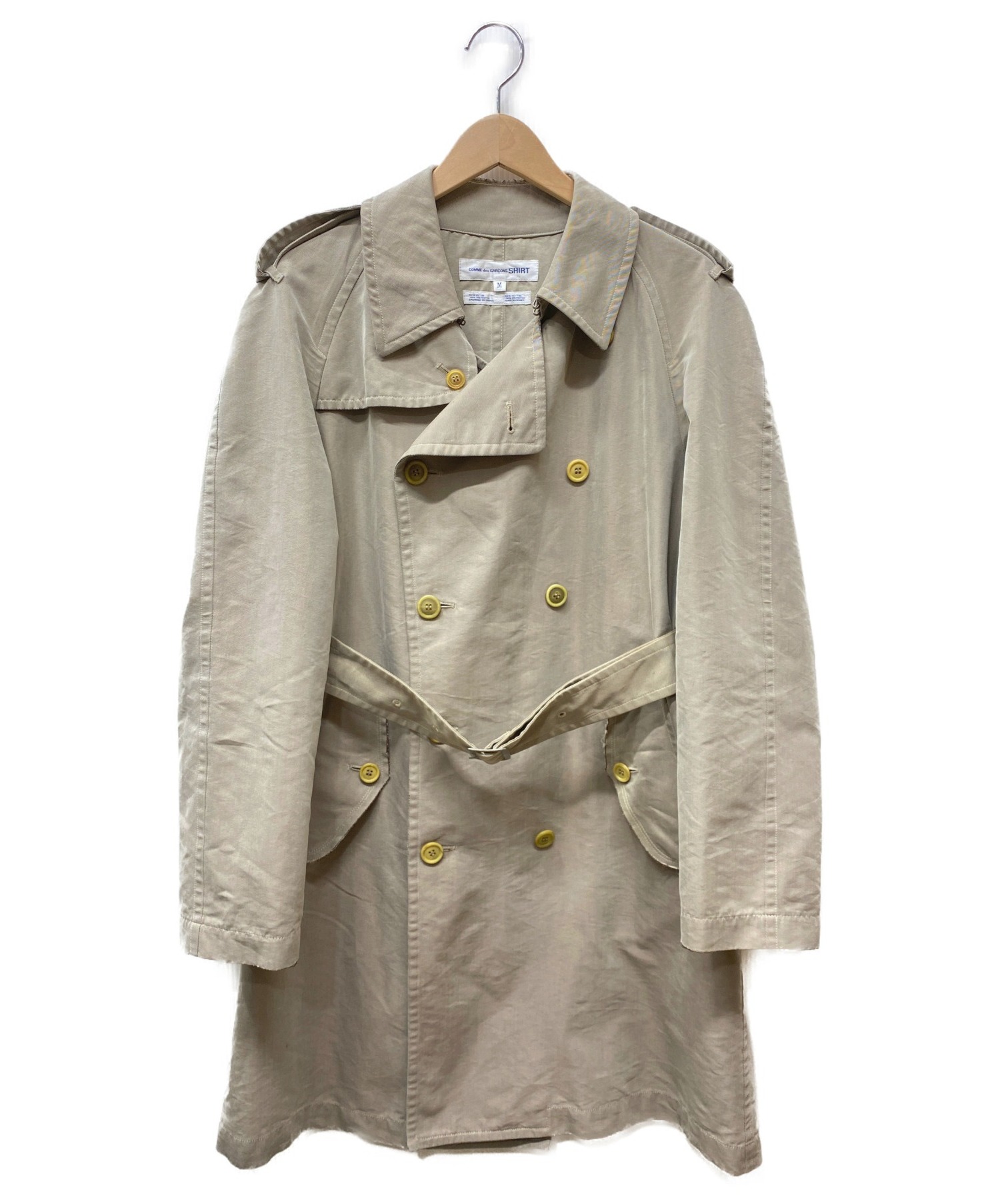 中古 古着通販 Comme Des Garcons Shirt コムデギャルソンシャツ カットオフデザイントレンチコート ベージュ サイズ M ブランド 古着通販 トレファク公式 Trefac Fashion