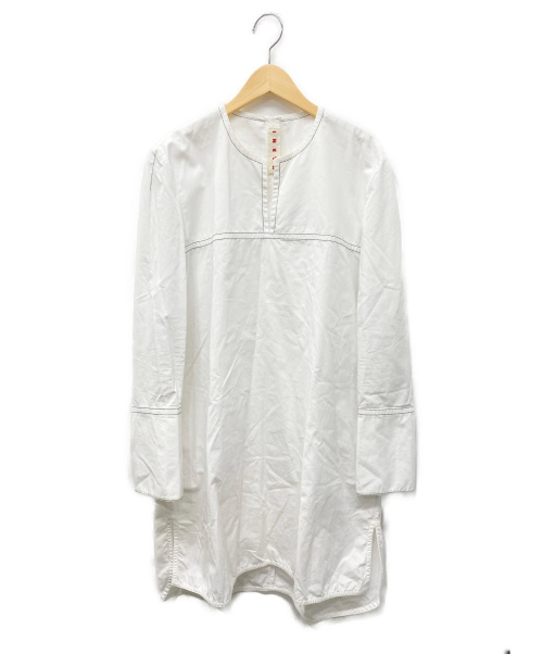 中古 古着通販 Marni マルニ ステッチシャツワンピース ホワイト サイズ 44 ブランド 古着通販 トレファク公式 Trefac Fashion