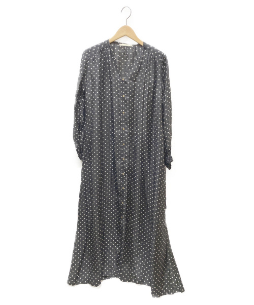 中古 古着通販 Ne Quittez Pas ヌキテパ シルクドットガウンワンピース ブラック サイズ 表記なし シルク100 ブランド 古着通販 トレファク公式 Trefac Fashion