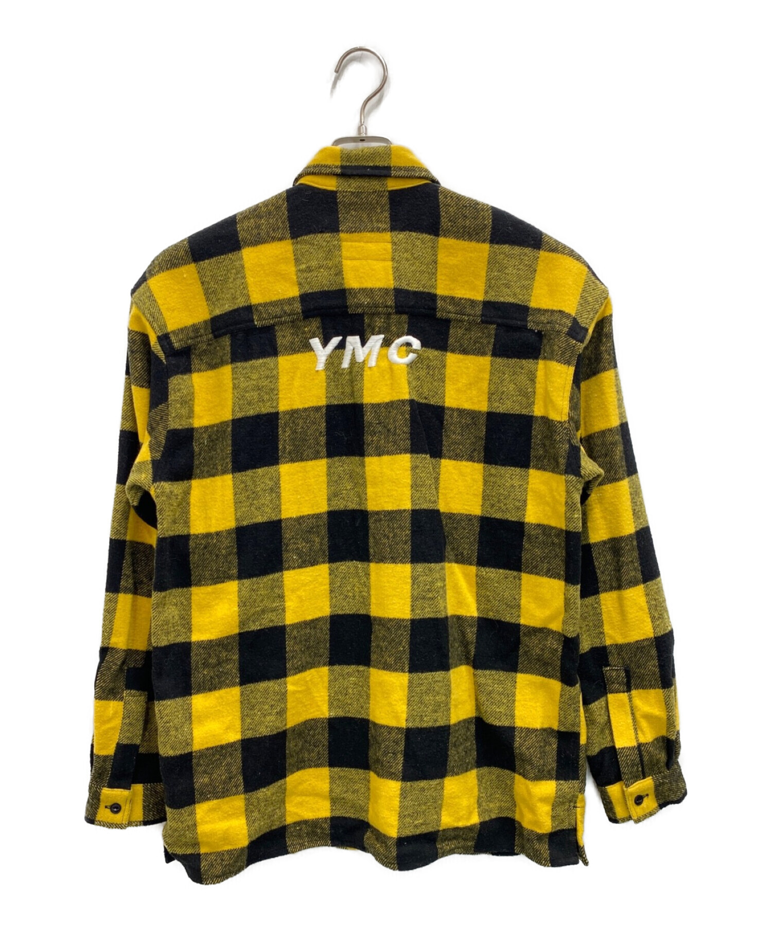 YMC×WIND AND SEA (ワイエムシー×ウィンダンシー) Wool Blend Check Mitchum Shirt イエロー サイズ:M