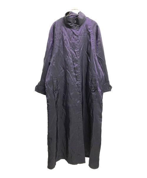 古着（古着）古着 (フルギ) ヴィンテージスタンドカラーオーバーコート パープル サイズ:12の古着・服飾アイテム
