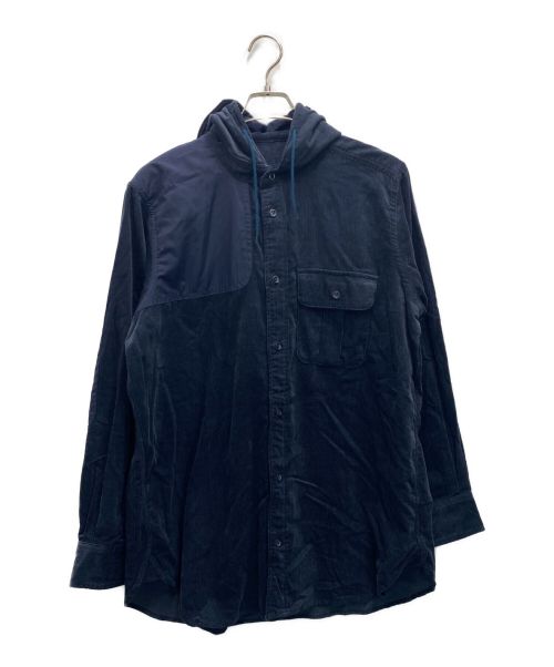 MOUNTAIN RESEARCH（マウンテンリサーチ）MOUNTAIN RESEARCH (マウンテンリサーチ) Hooded MT Shirt ネイビー サイズ:Mの古着・服飾アイテム