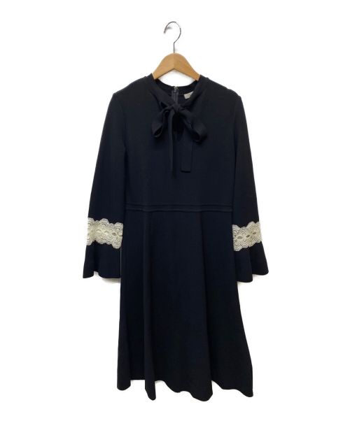 EPOCA（エポカ）EPOCA (エポカ) 刺繍コンビニットドレス ブラック サイズ:Lの古着・服飾アイテム