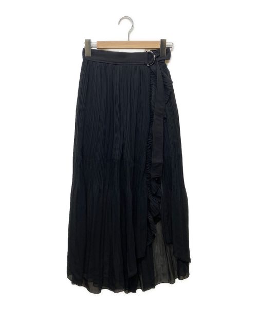 Snidel（スナイデル）Snidel (スナイデル) プリーツラップスカショーパン ブラックの古着・服飾アイテム