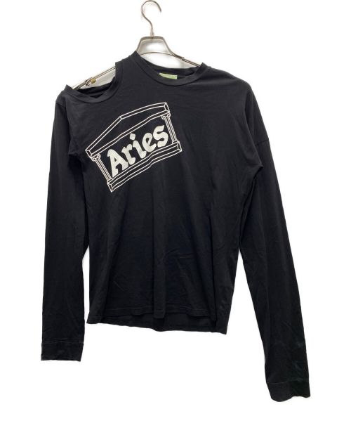 ARIES（アリーズ）ARIES (アリーズ) SHOULDER HOLE SUPER LONG SLEEVE TEE ブラック サイズ:2の古着・服飾アイテム