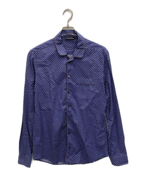 DOLCE & GABBANA（ドルチェ＆ガッバーナ）DOLCE & GABBANA (ドルチェ＆ガッバーナ) コットンパジャマシャツ ネイビー サイズ:UK 36の古着・服飾アイテム