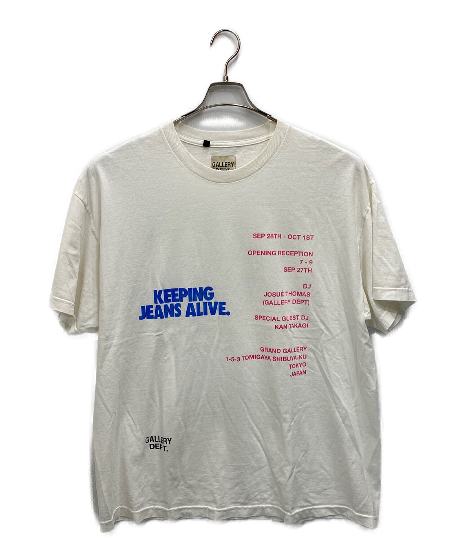 GALLERY DEPT (ギャラリーデプト) ビッグプリントTシャツ ホワイト サイズ:XL