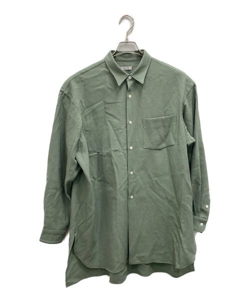RAKINES（ラキネス）RAKINES (ラキネス) Rigid washer tropical Long shirt グリーン サイズ:2の古着・服飾アイテム