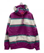 SUPREME（）の古着「Classic Logo Stripe Hooded Sweatshirt」｜ピンク