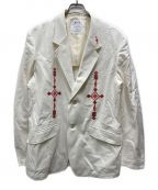 s'yteサイト）の古着「Indian Kadi Geometric pattern Embroidery 2BS Jacket」｜ホワイト