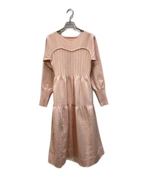 CELFORD（セルフォード）CELFORD (セルフォード) セルフォード ホールガーメントベア風ニットワンピース ピンク サイズ:36の古着・服飾アイテム