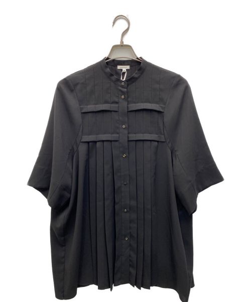 ENFOLD（エンフォルド）ENFOLD (エンフォルド) PEライトジョーゼット 3/4 Sleeve SH/シャツ ブラック サイズ:38の古着・服飾アイテム