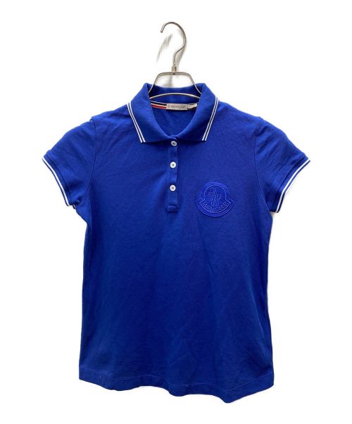 MONCLER（モンクレール）MONCLER (モンクレール) ロゴワッペンポロシャツ ブルー サイズ:xsの古着・服飾アイテム