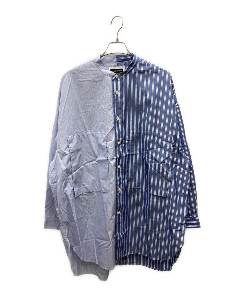 MAISON SPECIAL（メゾンスペシャル）MAISON SPECIAL (メゾンスペシャル) スイッチングプライムオーバーバンドカラーシャツ ブルー サイズ:01の古着・服飾アイテム