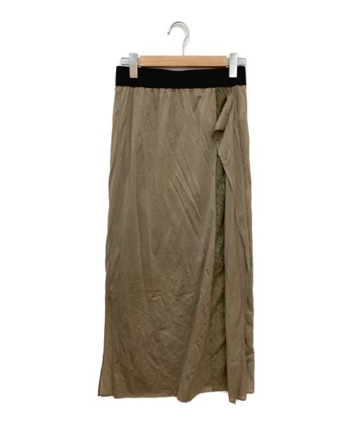 RITO（リト）RITO (リト) レース付シースルースカート オリーブ サイズ:38の古着・服飾アイテム