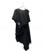 LIMI feuリミフゥ）の古着「C/Li Calico A Drape Dress」｜ブラック