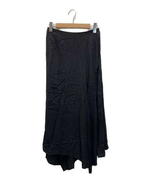 yohji yamamoto+noir（ヨウジヤマモトプリュスノアール）yohji yamamoto+Noir (ヨウジヤマモトプリュスノアール) アシンメトリースカート ブラック サイズ:1の古着・服飾アイテム