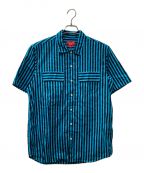 SUPREMEシュプリーム）の古着「Striped Garage Shirt」｜ブルー